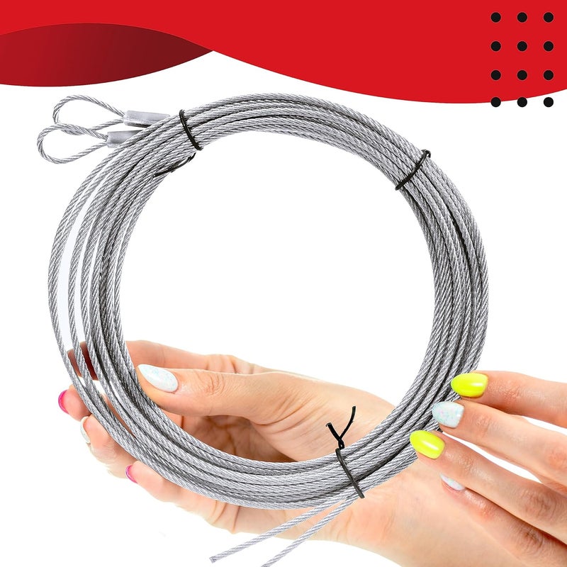 Granatan Garage Door Cable and Pulley Kit, 2 Pcs Galvanized Garage Door Cable, 4 Pcs 3'' Heavy Duty Pulley Replacement - Image 5